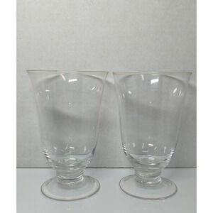 Denby Magnum Clear Crystal Large Tumbler Water Goblet Discontinued Vintage Set 2